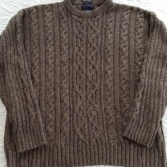 mens gant cable knit jumper